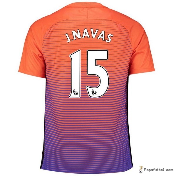 Camiseta Manchester City Replica Tercera Ropa Jnavas 2016/17 Naranja